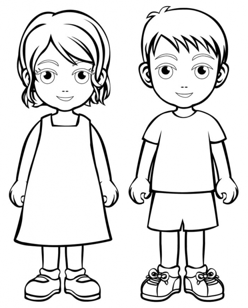 824x1024 Boy And Girl Coloring Pages Download Coloring For Kids 2018