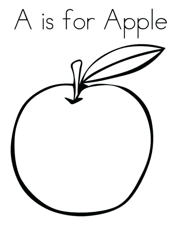 600x776 Apple Coloring Pictures A Is For A Coloring Page A Coloring Pages