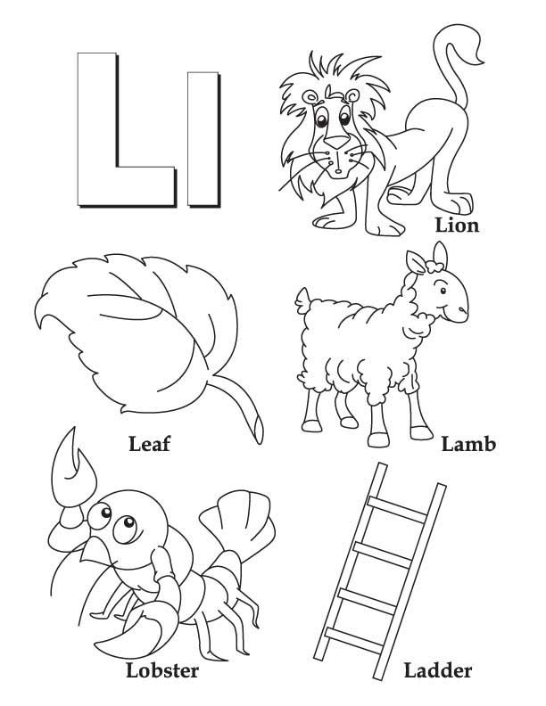 612x792 My A To Z Coloring Book Letter L Coloring Page Pre K Alphabet