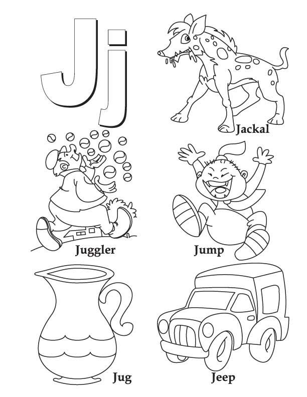 612x792 Coloring Pages Of J My A To Z Coloring Book Letter J Coloring Page
