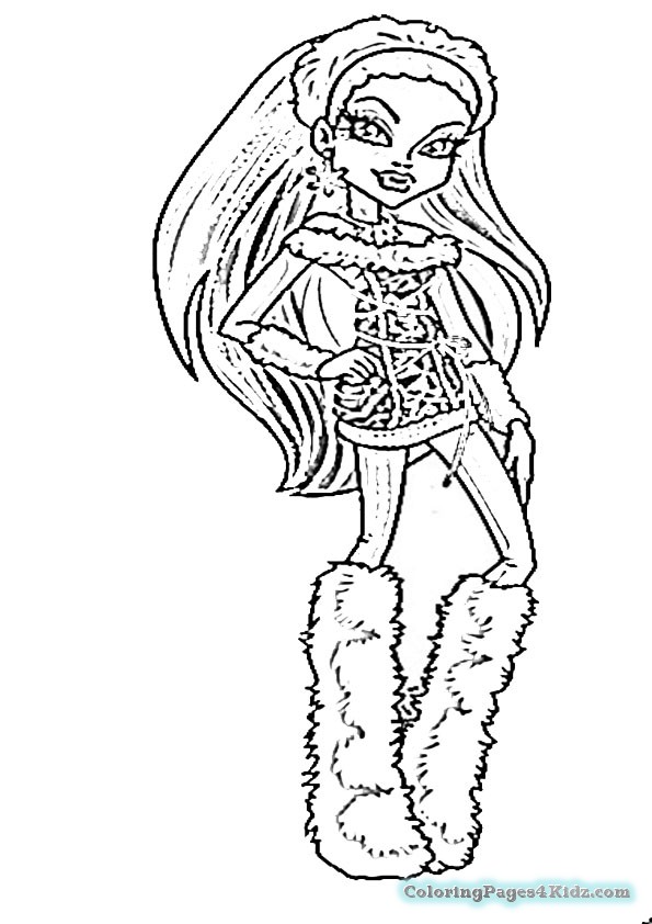 595x842 Abbey Monster High Coloring Pages Coloring Pages For Kids
