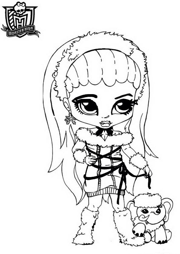 595x842 Baby Monster High Abbey Coloring Pages