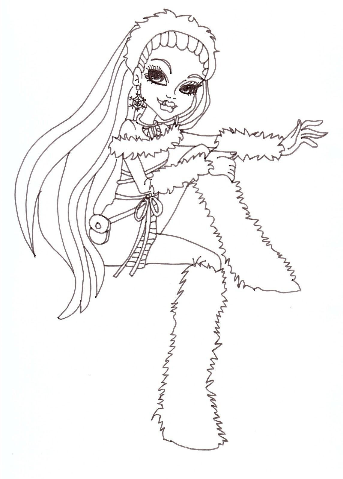 1144x1600 Free Printable Monster High Coloring Pages Abbey Bominable