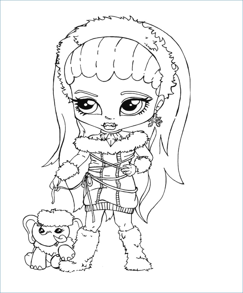 803x970 Abbey Monster High Coloring Pages Abbey Bominable Little Girl