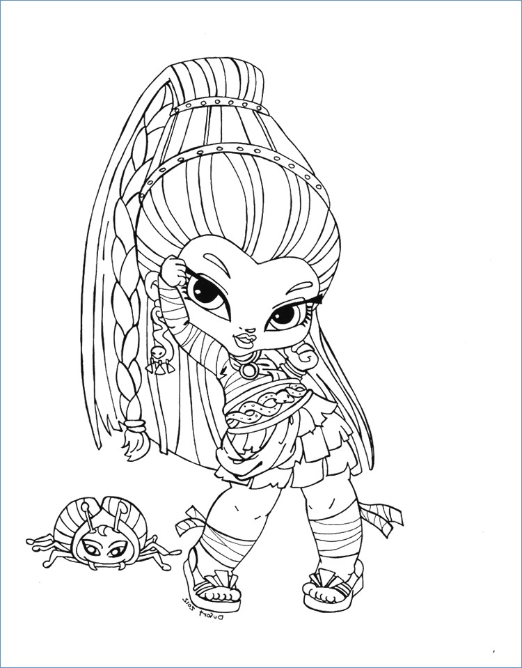 750x959 Abbey Bominable Little Girl Monster High Coloring Page