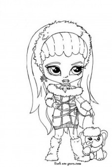 227x338 Abbey Bominable Little Girl Monster High Coloring Page Characters