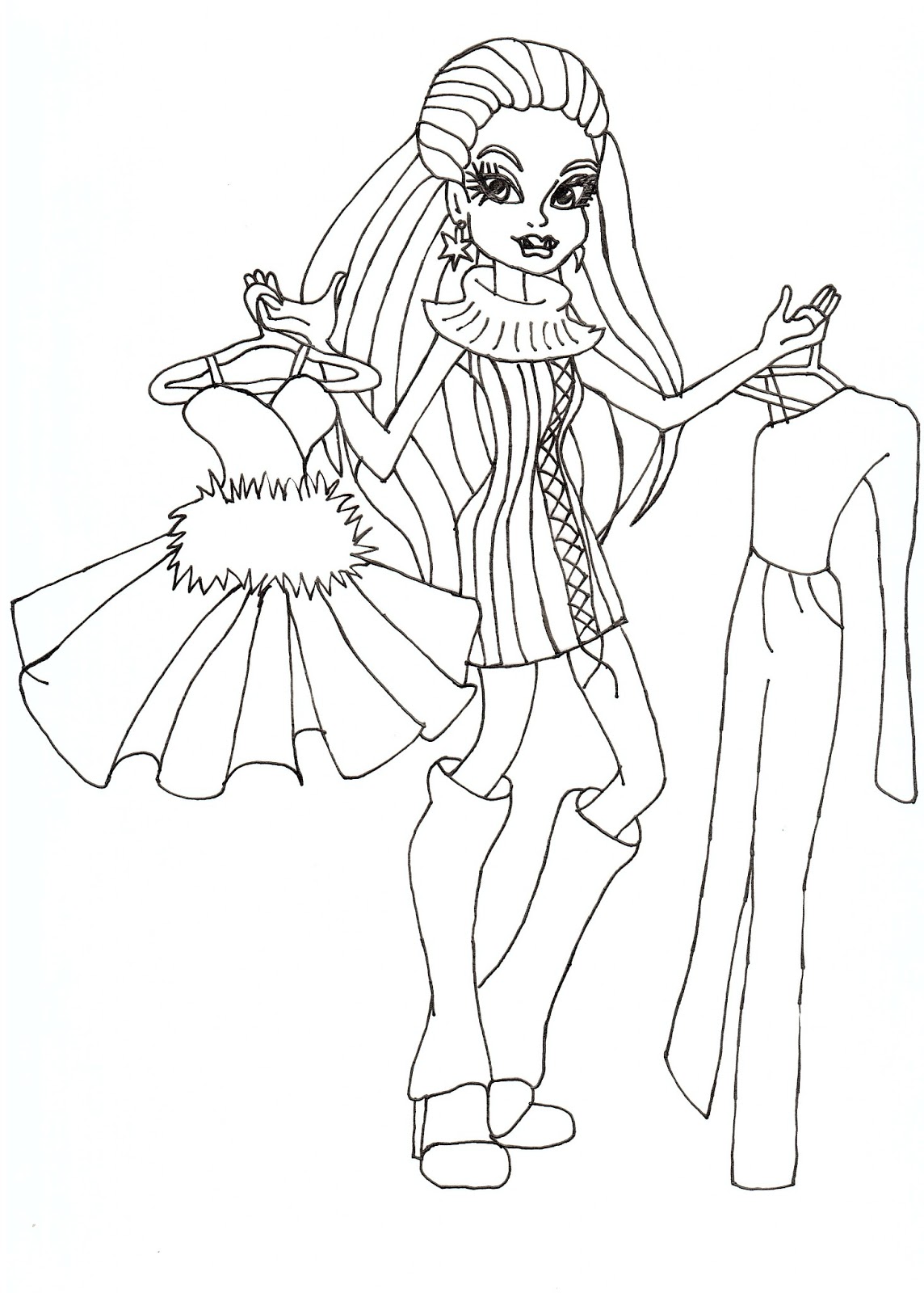 1144x1600 Abbey Bominable Monster High Coloring Page Coloring Pages
