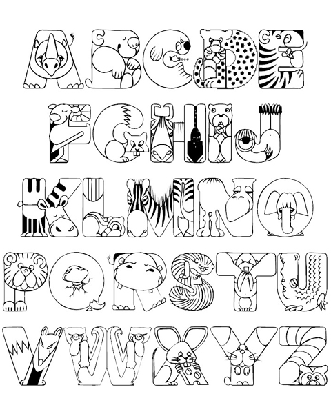 480x600 Crazy Zoo Alphabet Coloring Pages Abc Coloring Pages