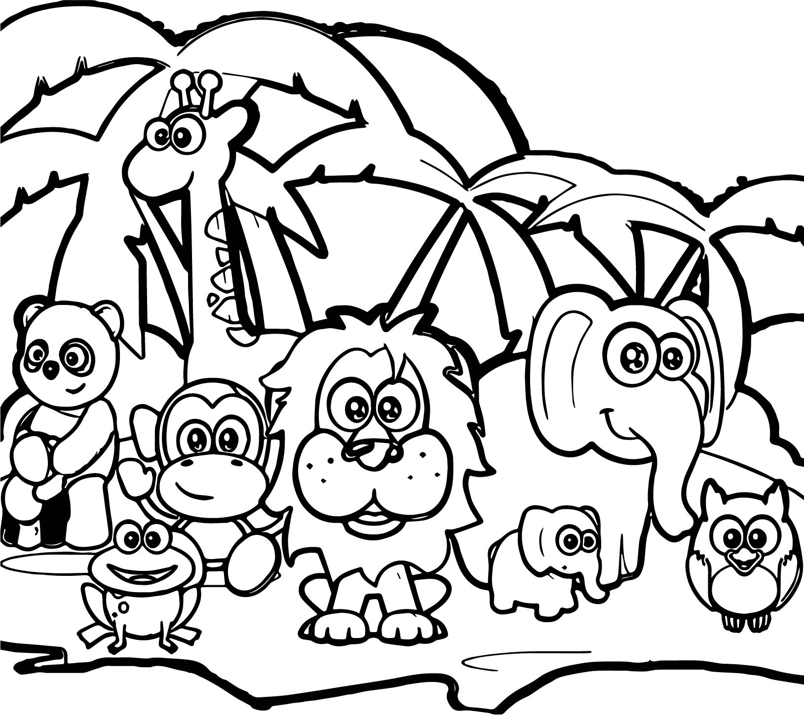1629x1449 Moose In The Forest Free Animal Coloring Pages Adorable Animals