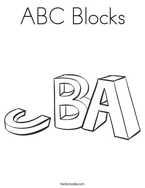 Abc Blocks Coloring Pages