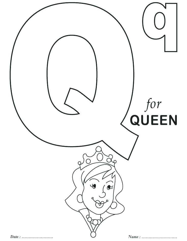 736x951 Coloring Pages Alphabet Learning Letter Q Coloring Page Printable