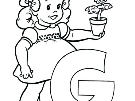 440x330 Letter Coloring Pages Kindergarten G Sheets Page Home F