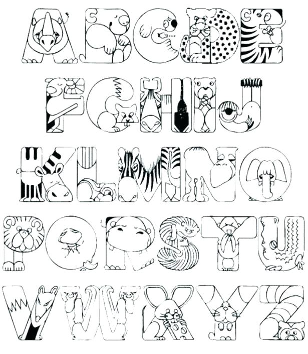 615x705 Alphabet Color Pages Preschool