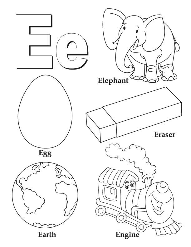 612x792 Preschool Letter E