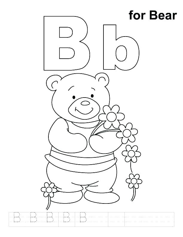 612x792 Abc Coloring Pages For Preschoolers Coloring Page Letter B Letter