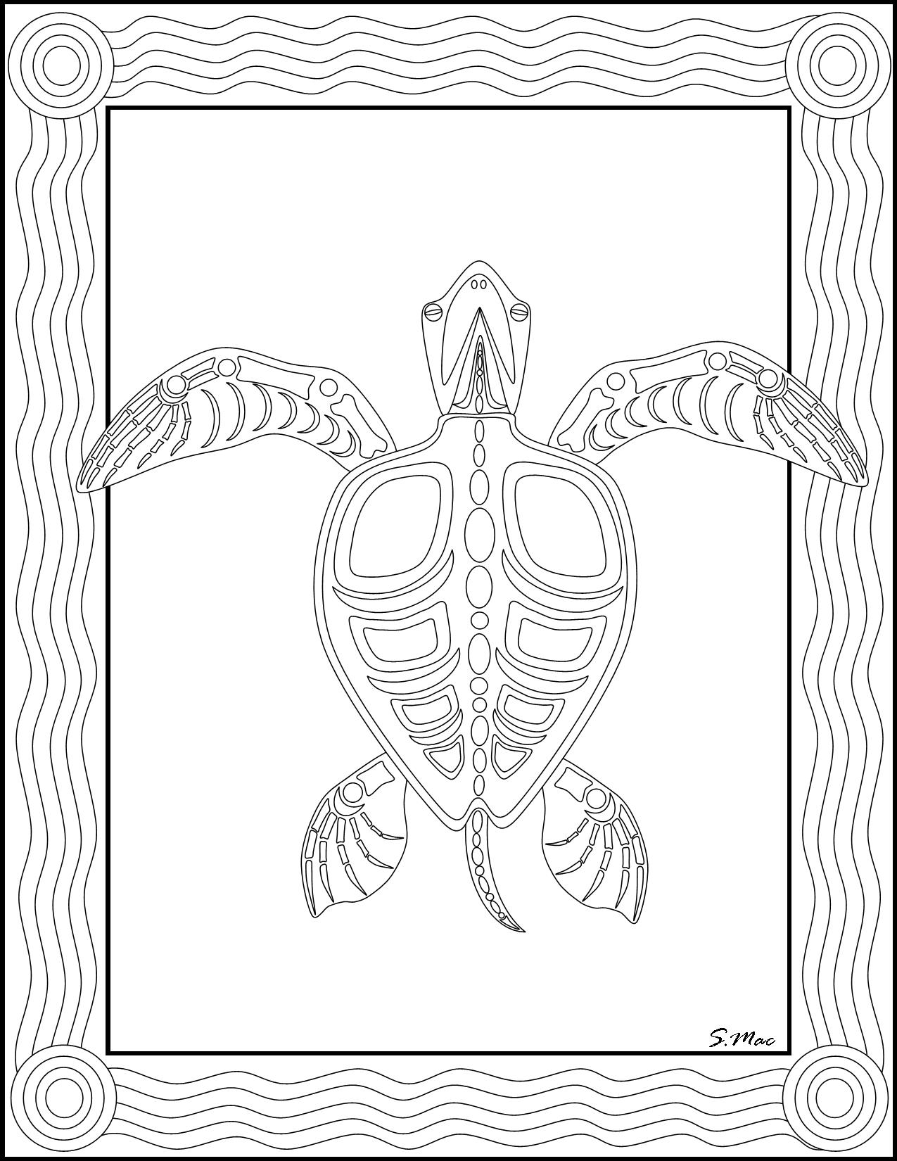 1275x1650 Australian Aboriginal Coloring Pages Color Bros