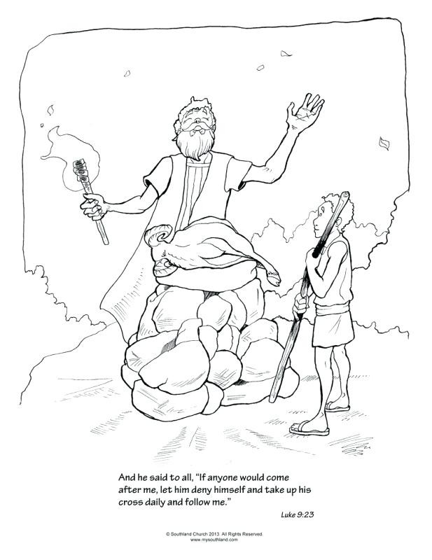 Abraham And Isaac Coloring Page