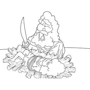 300x300 Abraham And The Offering Of Isaac Coloring Page