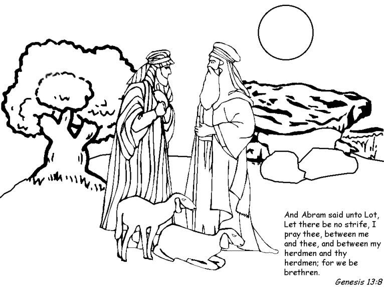766x574 Abram And Lot Separate Coloring Page Abraham And Sarah