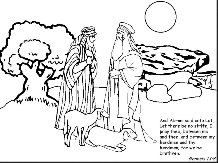 763x573 Abraham And Lot Coloring Page Bible Coloring Pages Abraham And Lot