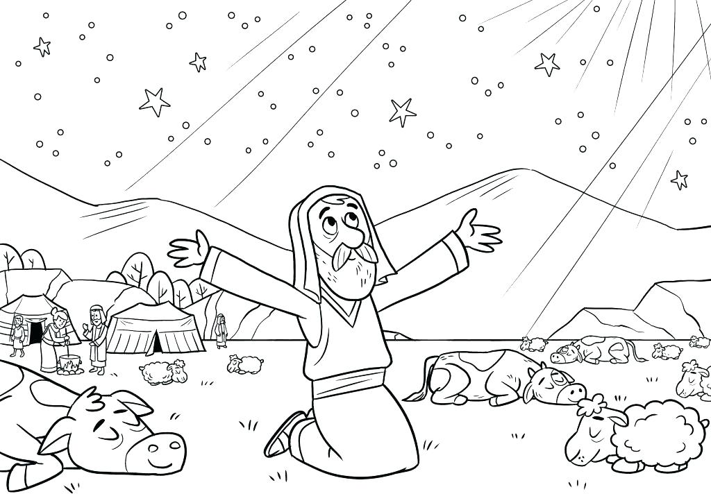 1024x725 Abraham And Sarah Bible Story Coloring Pages Free Page A New Home