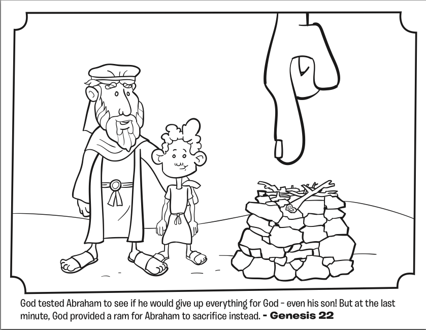 839x650 Abraham And Isaac Coloring Page