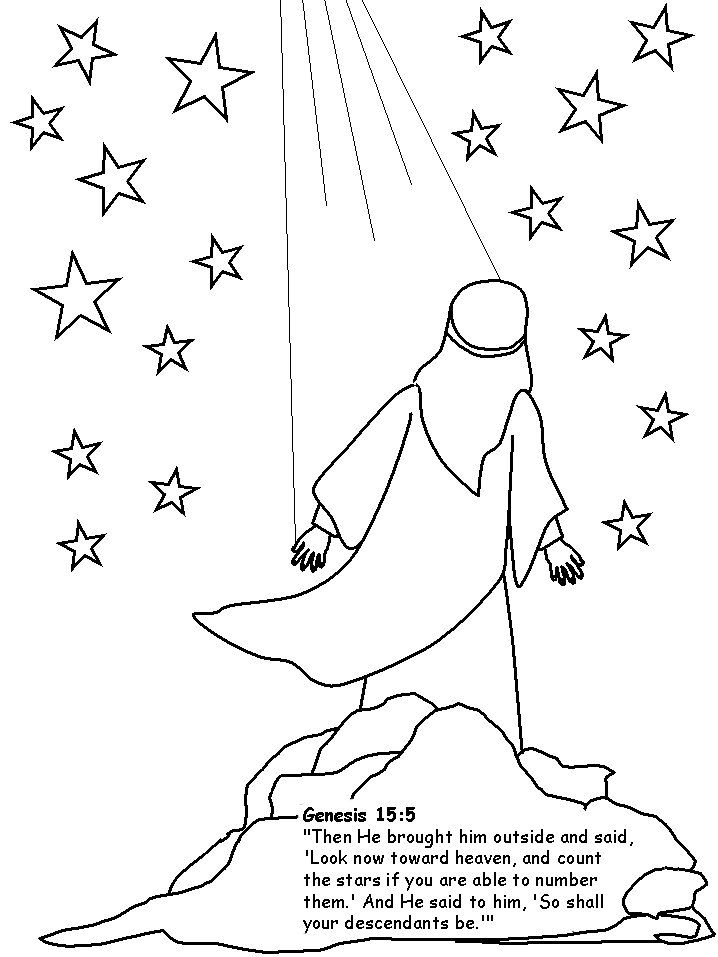 718x957 Abraham Coloring Pages. We Colored Abraham And Glued Him To Black