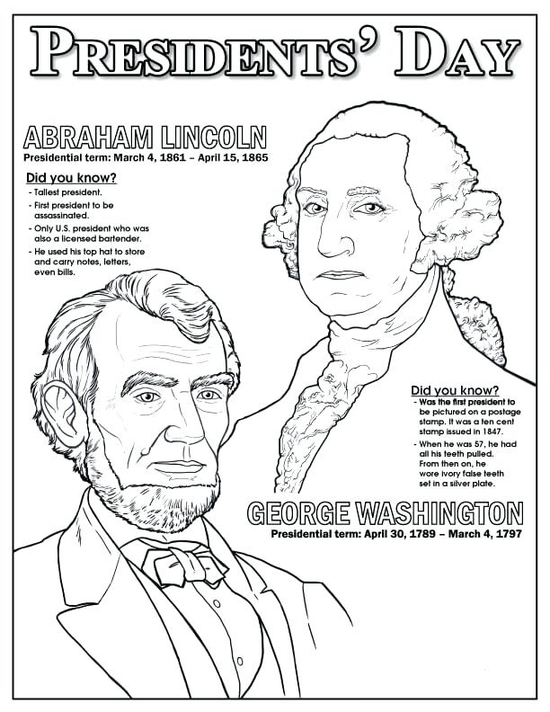 612x792 Abraham Lincoln Coloring Pages Free Printable Presidents Day