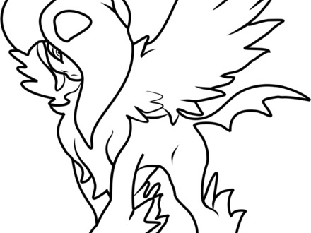 Absol Coloring Page
