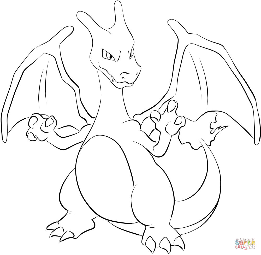 1000x978 Impressive Design Ideas Pokemon Coloring Pages Mega Charizard X