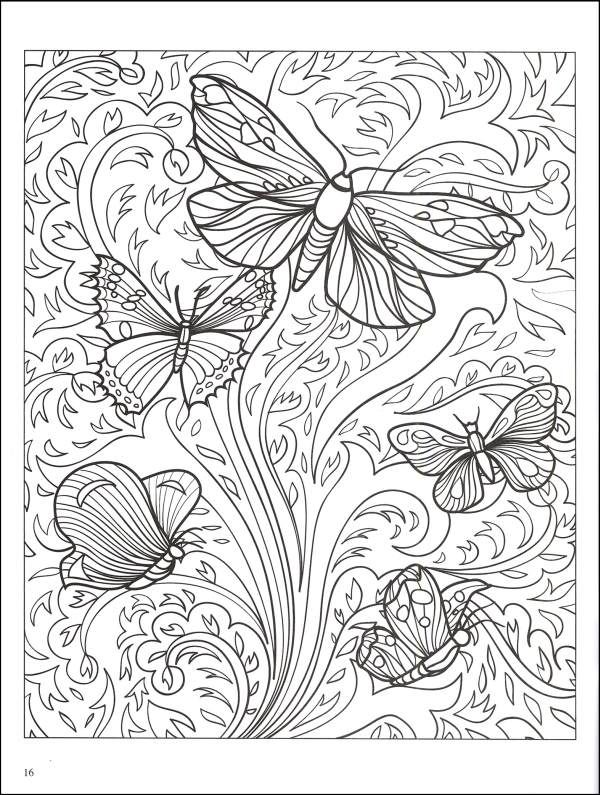 600x795 Abstract Coloring Pages Beautiful Butterfly Designs Coloring
