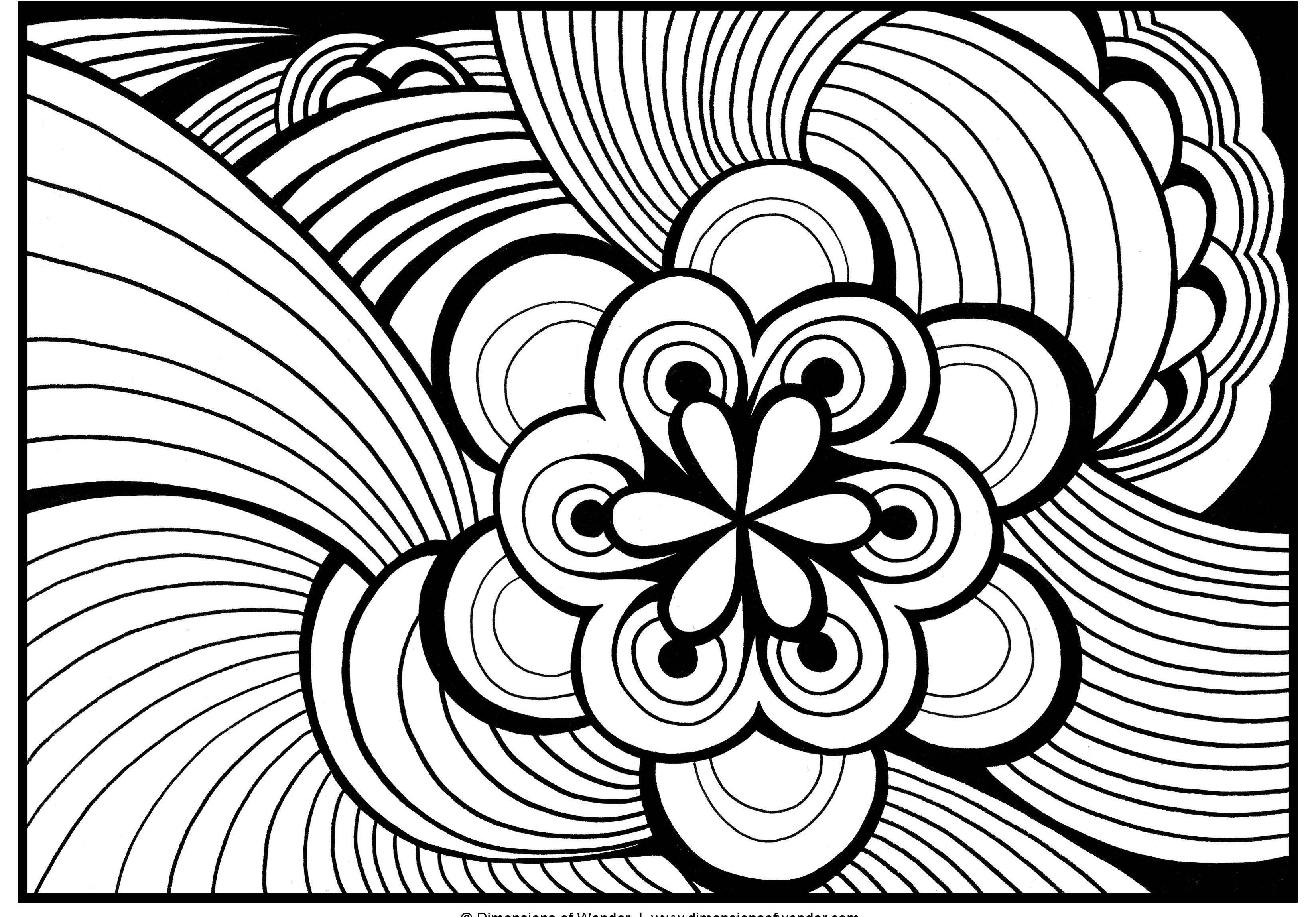3300x2300 Awesome Printable Abstract Flower Coloring Pages Design