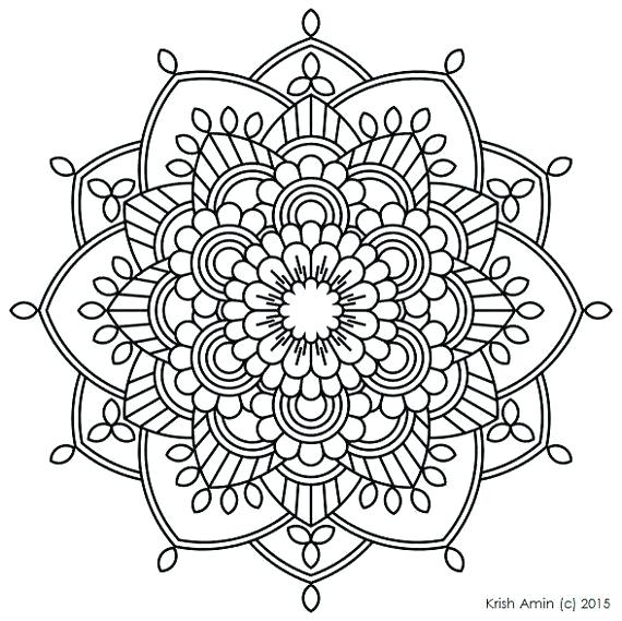 570x569 Abstract Coloring Pages Printable Best Mandala Printable Ideas