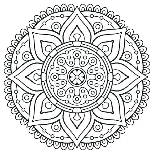 500x500 Easy Mandala Coloring Pages Free Printable Abstract Coloring Pages