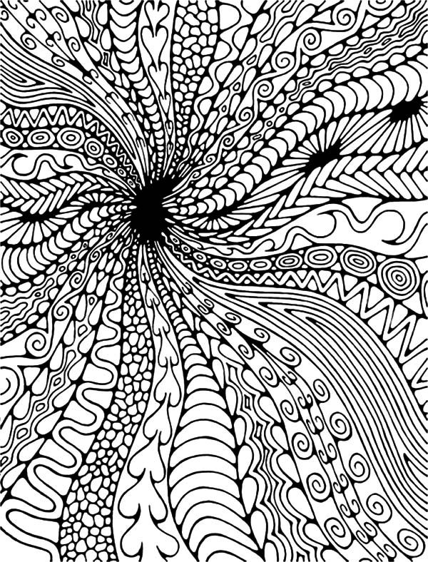 600x788 Abstract Color Pages Black Hole Coloring