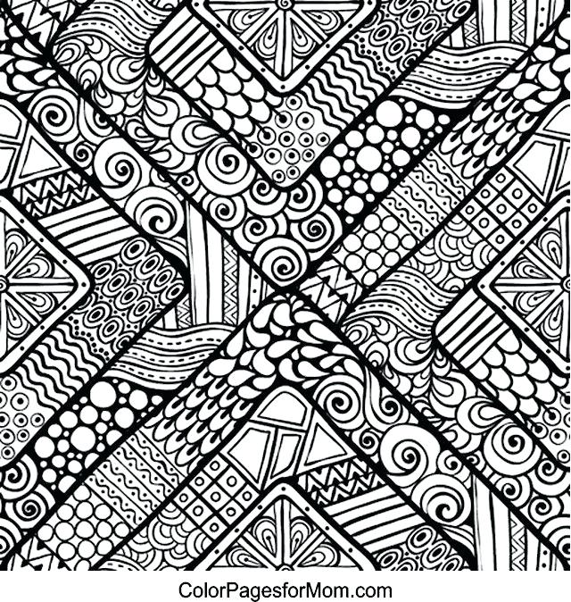 640x674 Doodles And Shapes Patterned Coloring Pages Doodles Advanced