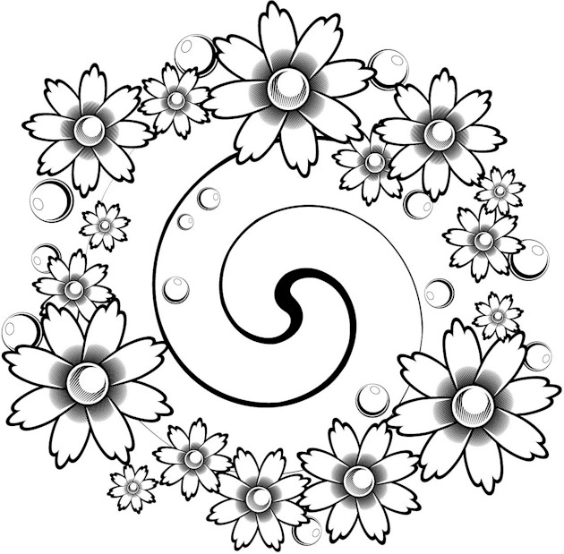 630x619 Abstract Flower Coloring Pages ~ Top Coloring Pages