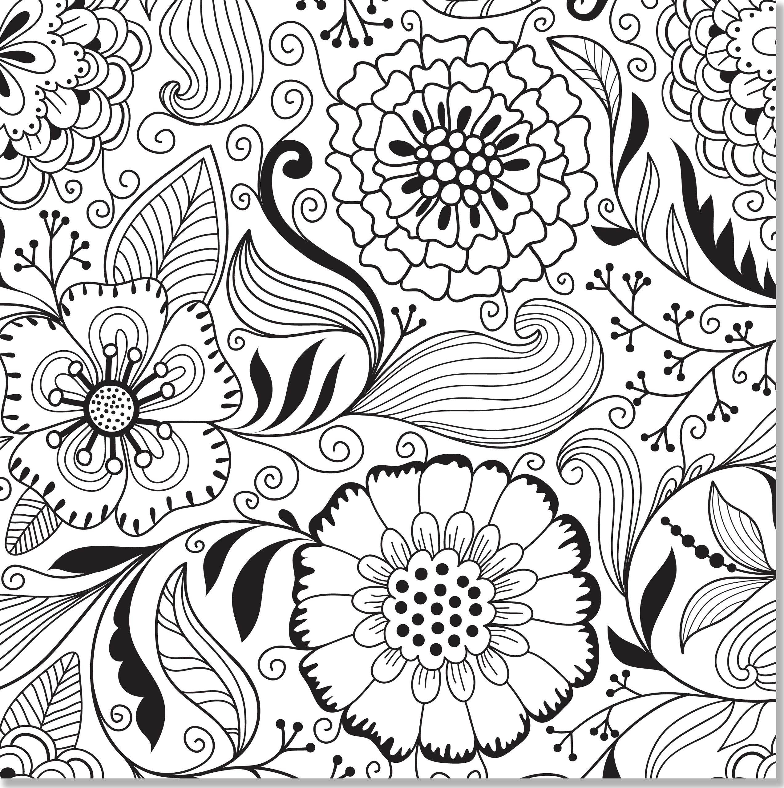 Abstract Flowers Coloring Pages
