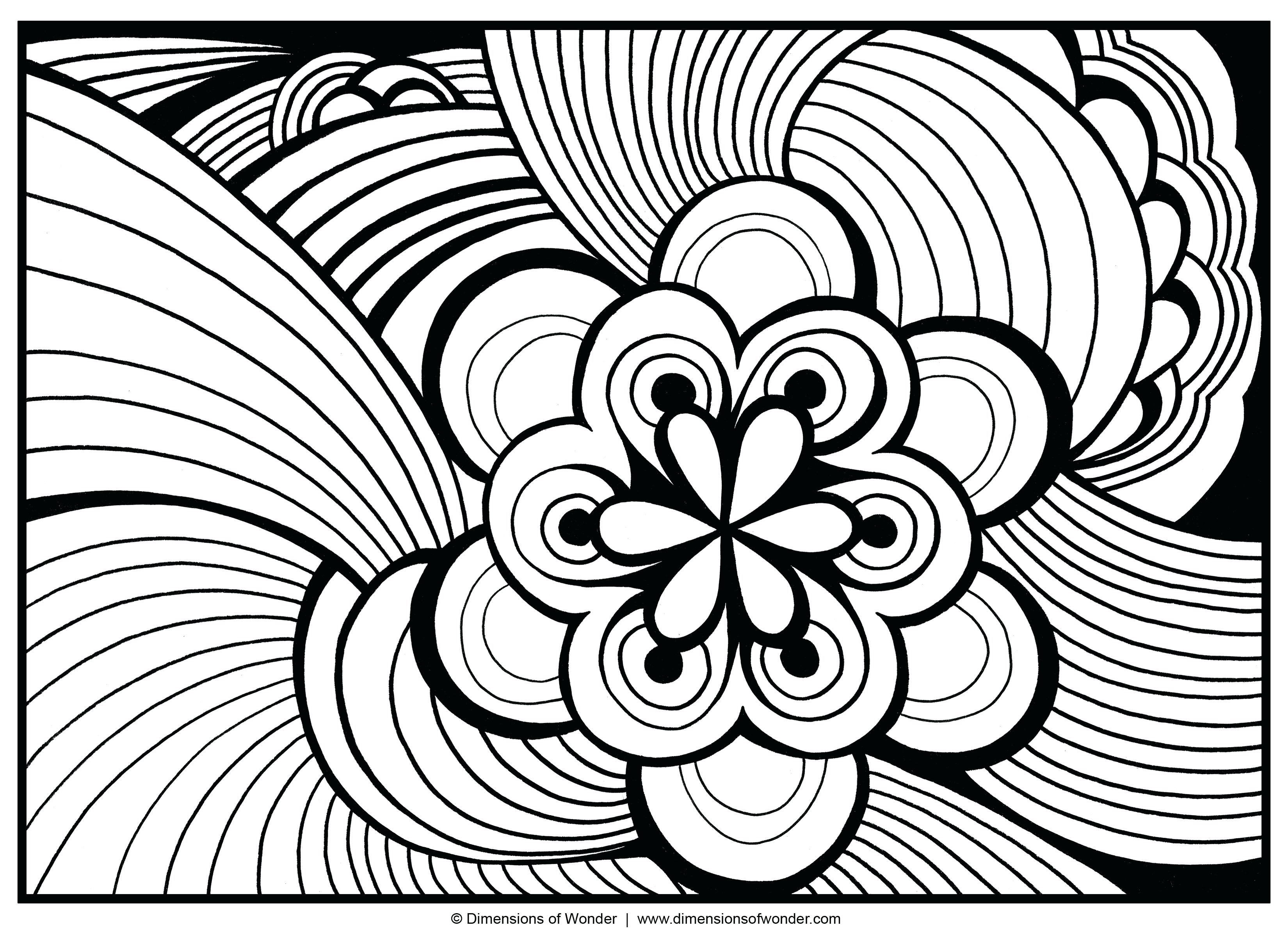 3300x2400 Tropical Flower Coloring Pages To Print For Adults Abstract