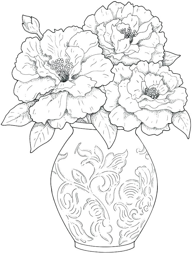 650x860 Coloring Pages For Adults Abstract Flowers