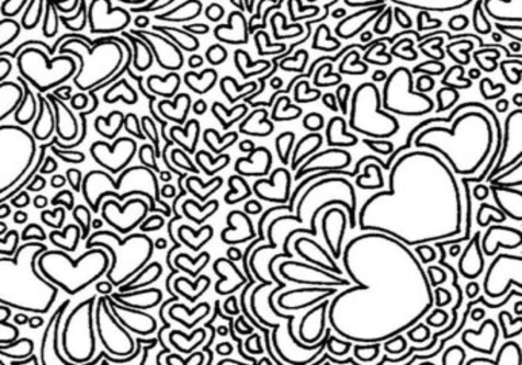 476x333 Abstract Love Coloring Heart Pages For Adults Panda