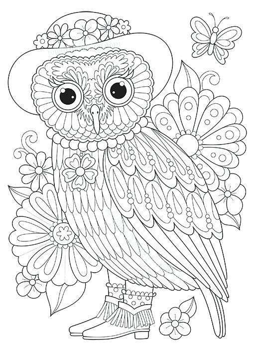 516x700 Owl Coloring Pages Owls Coloring Pages And Birds Owls Eagle Owl