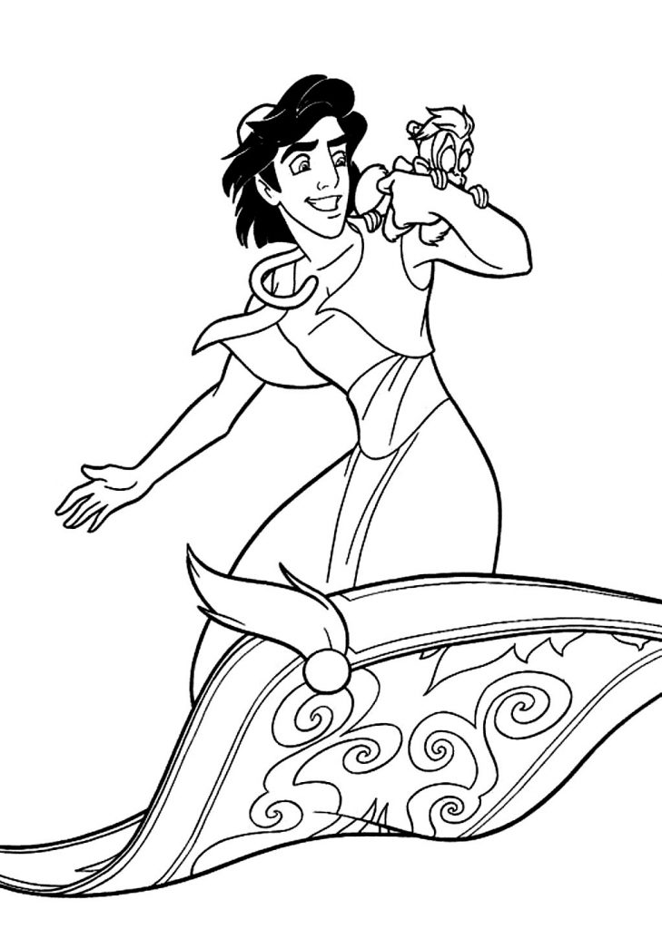 729x1024 Aladdin And Abu On The Magic Carpet
