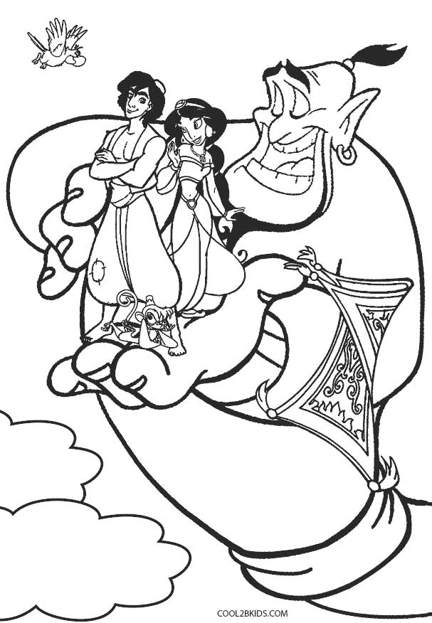 607x876 Aladdin Coloring Pages