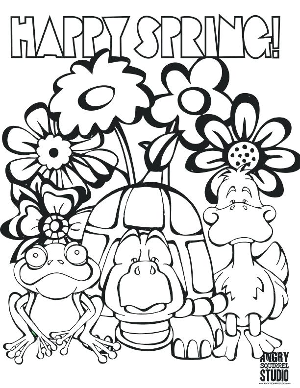 612x792 Coloring Sheets Spring Break Printable Coloring Free Spring