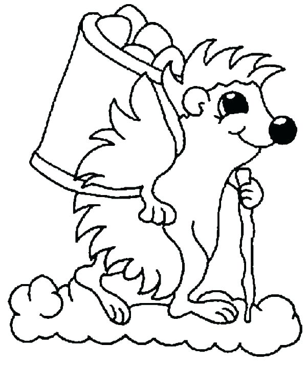 600x717 Large Acorn Coloring Pages Drawn Squirrel Pencil And In Color