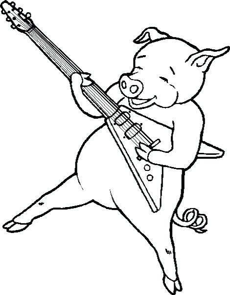 470x604 Guitar Coloring Pages Acoustic Guitar Coloring Pages Free For Kids
