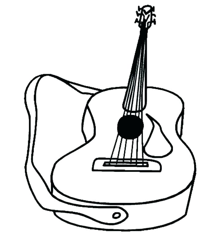 700x800 Guitar Coloring Pages
