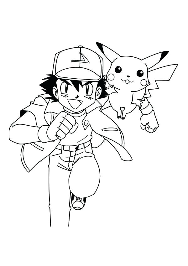 600x849 Coloring Pages Of Pikachu Ash And Coloring Pages Ash Ready