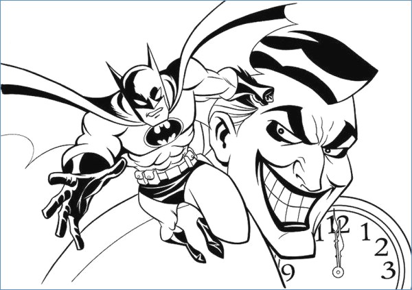 600x423 Batman Action Coloring Pages